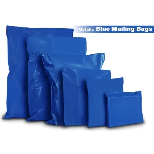 Metalic Blue Mailing Bags