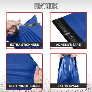 Metallic Blue Postage Bags
