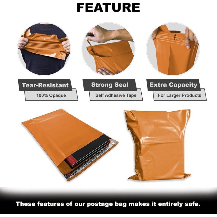 High-Quality Orange Mailing Bags